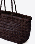 Dragon Diffusion Bamboo Triple Jump Small Bag Dark Brown