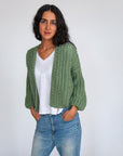 Hilma Hand Knit Alpaca Cardigan, Willlow