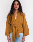 Kimono Alpaca Jacket - Mustard
