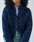 Javary Hand Painted Cardigan - Navy