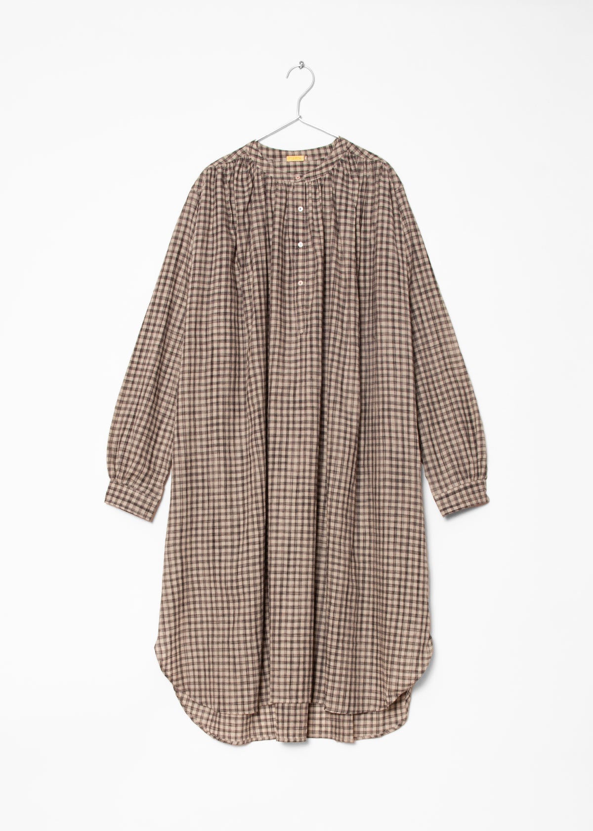 Matta Bheeti Tie Dye Checks Dress - Cement S Matta Bheeti Tie Dye Checks Dress - Cement S
