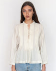 Alma Tiny Checks Top - Natural