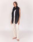 Dupatta Maira Woven Checks - Black