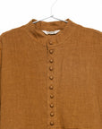 Ichi Antiquités French Linen Dress in Camel