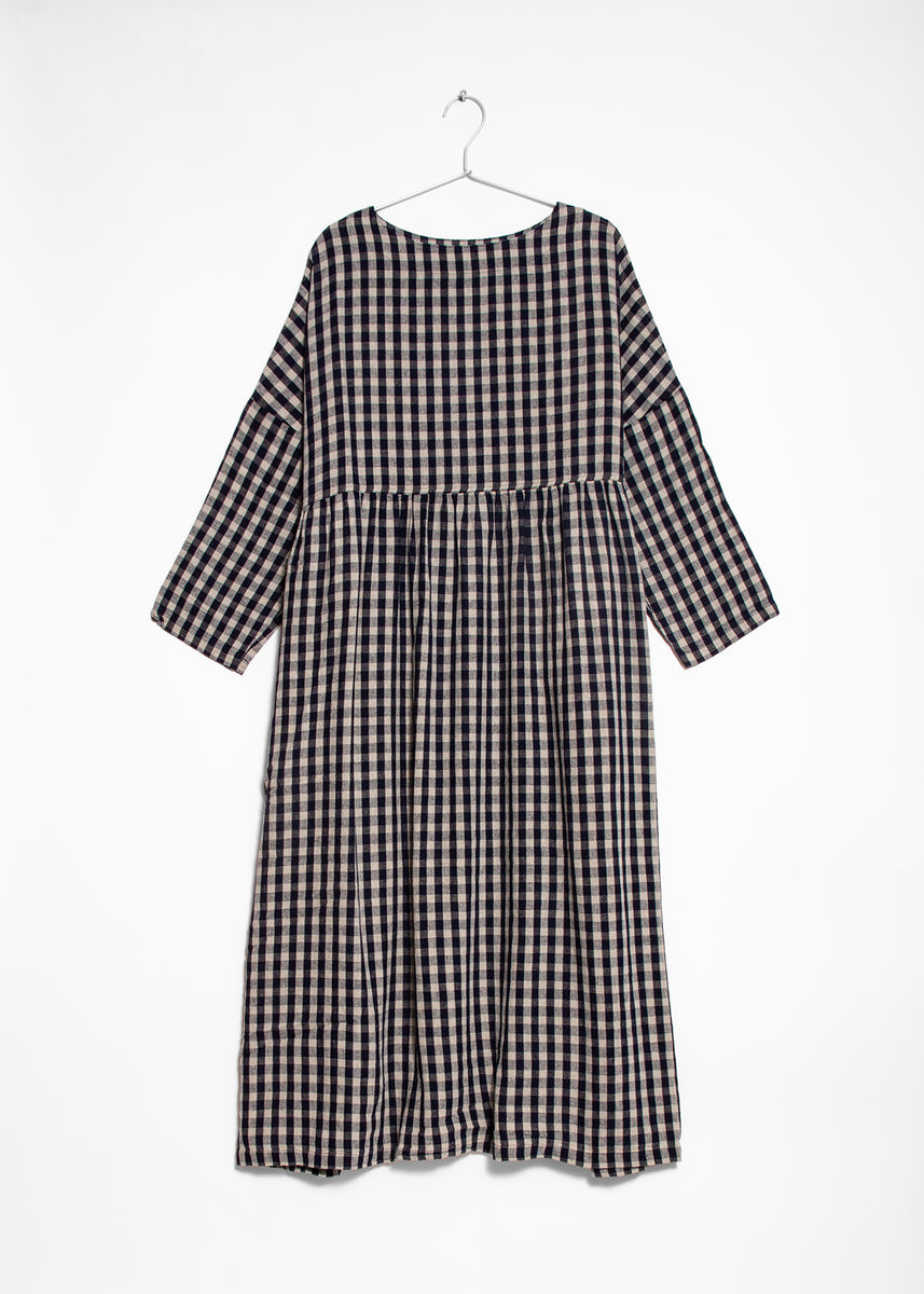 ICHI Antiquités / check linen stall Namu Shop - Ichi Antiquites Linen Big Check Skirt - Red