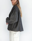 Ichi Antiquites Herringbone Jacket - Black