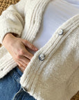 Huacaya Cardigan, Natural
