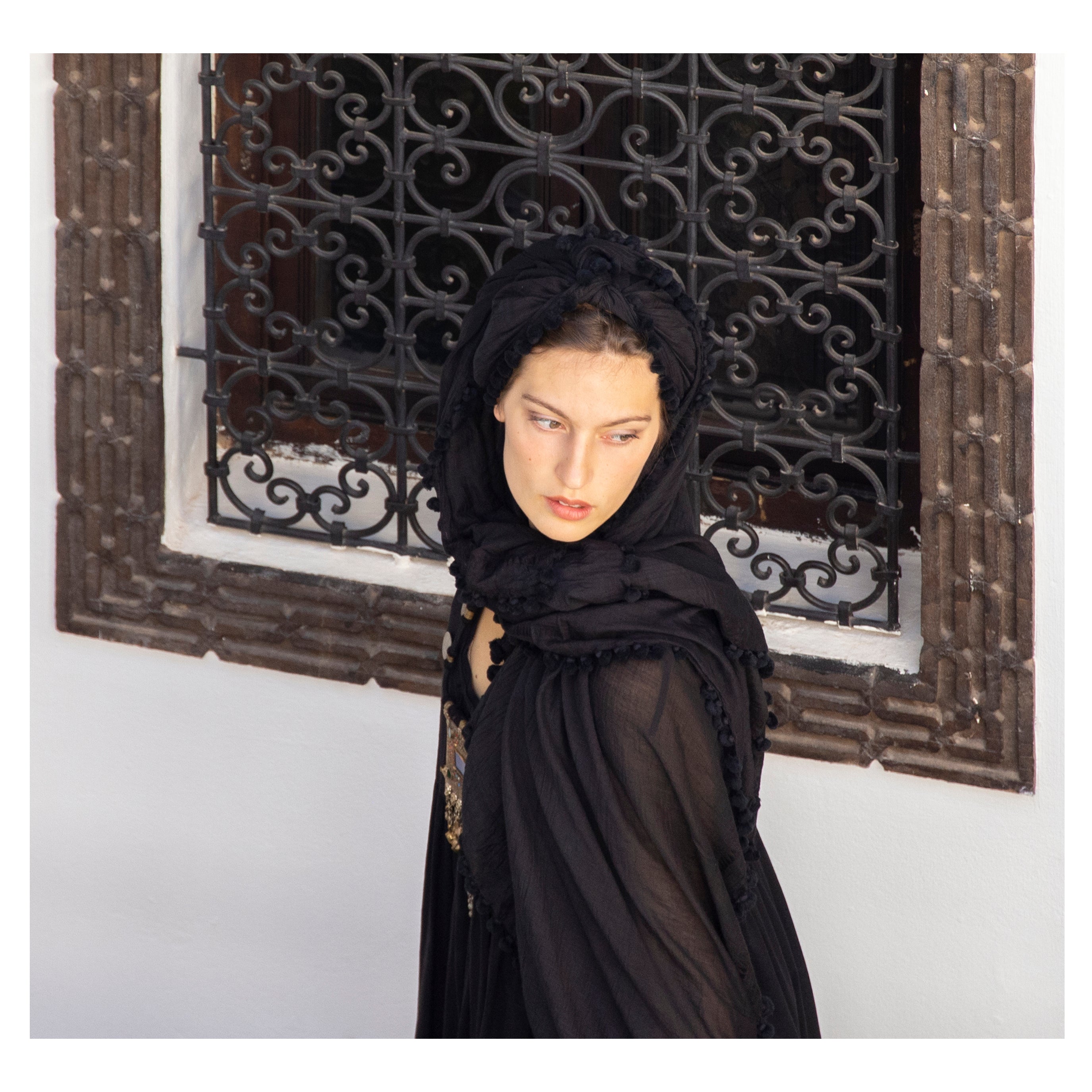 Dupatta Plain Shawl, Black – matta