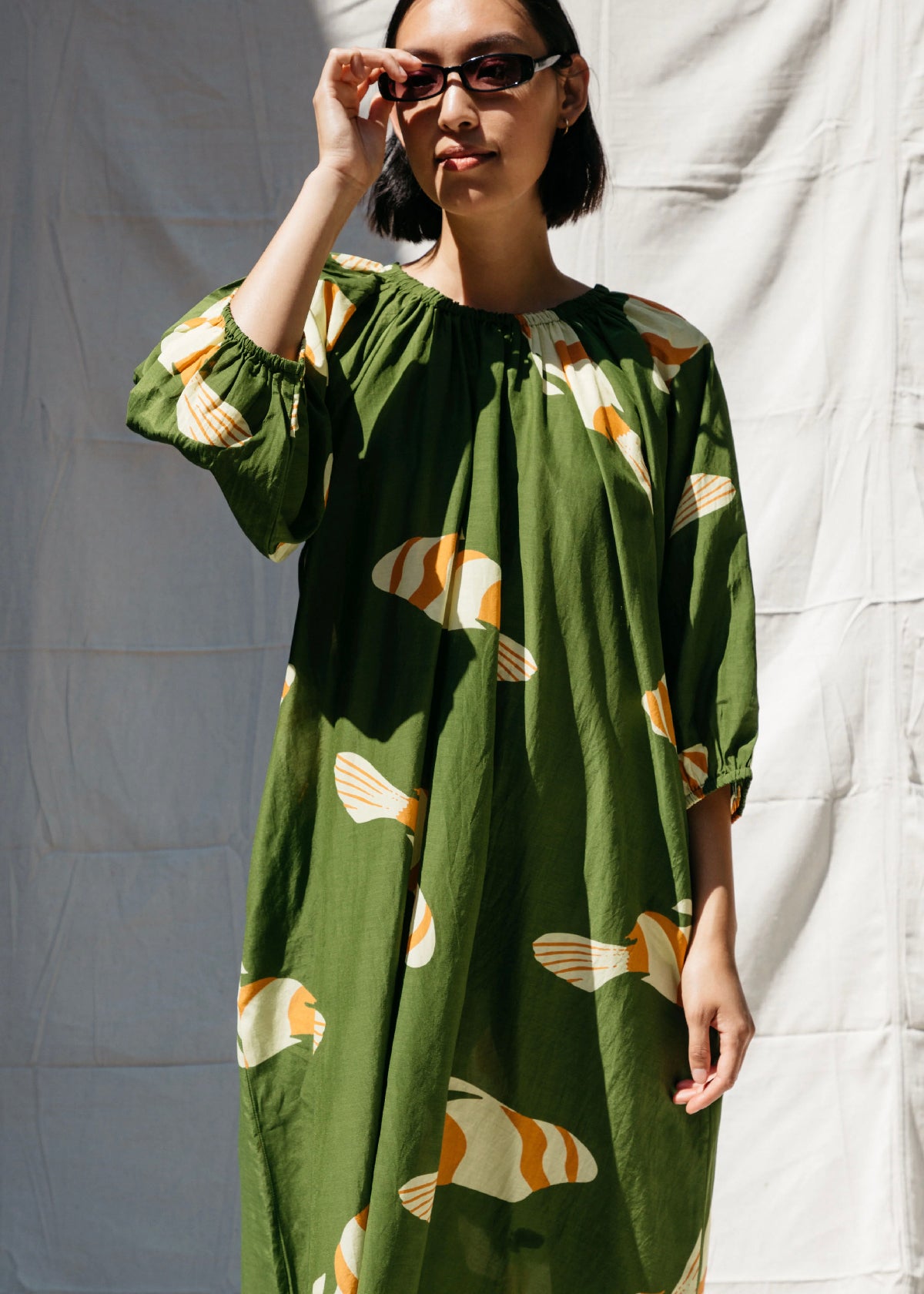 green fish dress Nikki Chasin Ballad Evening Gowns
