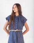 Maia Multi Pin Stripe Dress - Natural Indigo