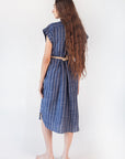 Maia Multi Pin Stripe Dress - Natural Indigo
