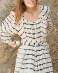 Shashi Tie Dye Stripes Kaftan