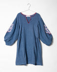 Nina Leuca Bloom Short Dress - Blue