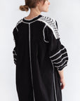 Sirena Dress Long Sleeves Natural on Black