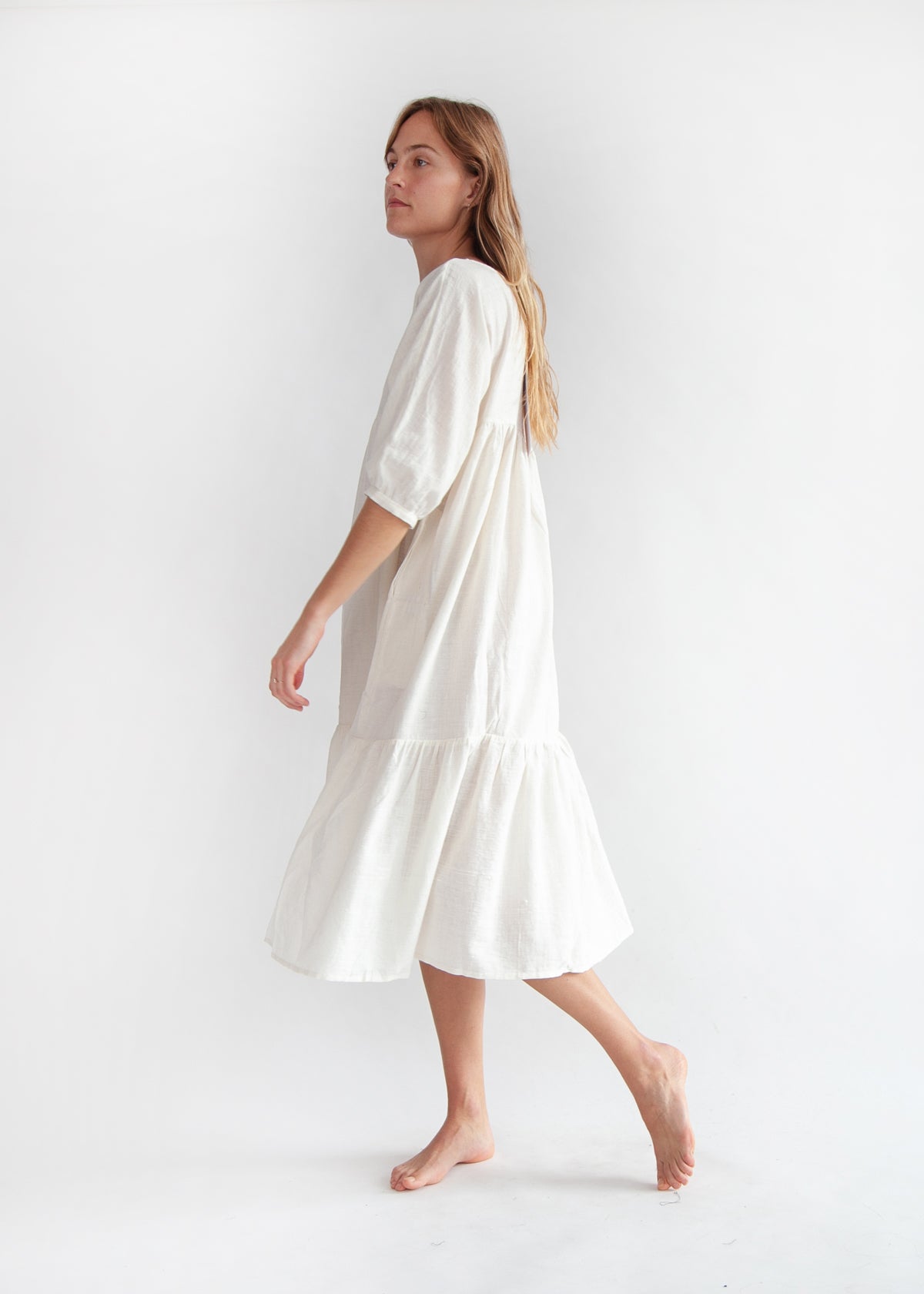 fitted cotton dress Matta Ada Natural / S this dress is perfect Leg Height:4