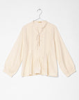 Alma Tiny Checks Top - Natural