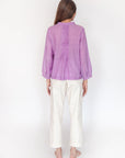 Alma Check Jamdani Top - Violetta