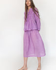 Araminta Check Jamdani Skirt - Violetta
