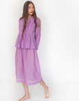 Araminta Check Jamdani Skirt - Violetta