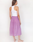 Araminta Check Jamdani Skirt - Violetta