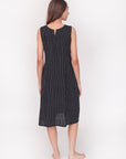 Granita Stripe Dress - Nero