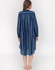 Bheeti Large Stripe Dress - Natural Indigo