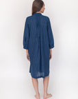 Aditi Double Stripe Dress - Natural Indigo
