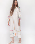 Sirena Dress Long Sleeves - Multicolor on Natural
