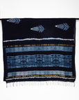 Shibori Saree And Fabric - Natural Indigo