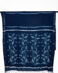 Shibori Saree And Fabric - Natural Indigo