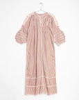 Sirena Dress Long Sleeves Gingham - Beige