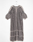 Sirena Dress Long Sleeves Gingham - Black