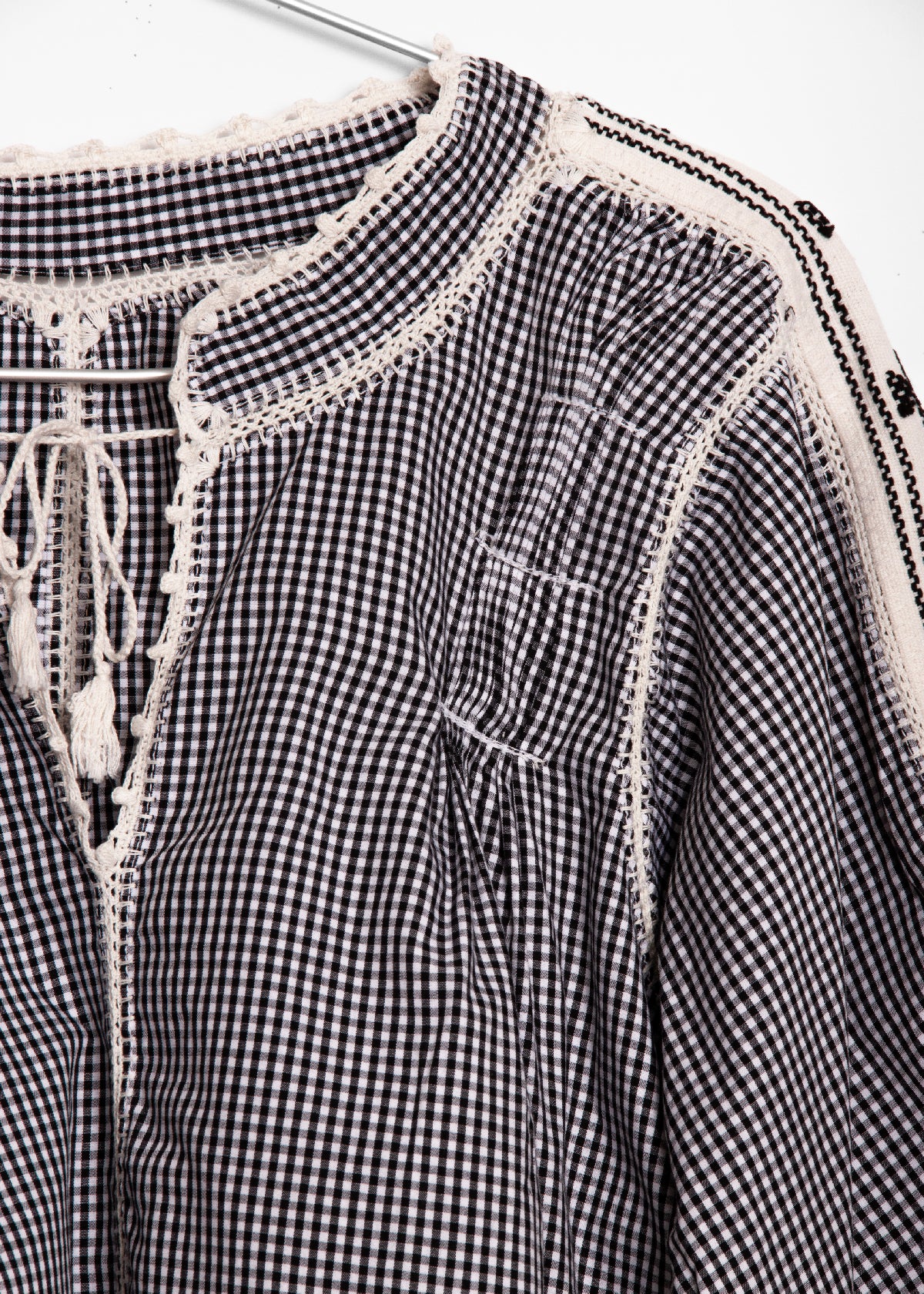 Sirena Top Gingham - Black