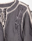 Sirena Dress Long Sleeves Gingham - Black