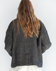 Ichi Antiquites Herringbone Jacket - Black