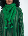 Freya Alpaca Triangle Scarf - Esmeralda