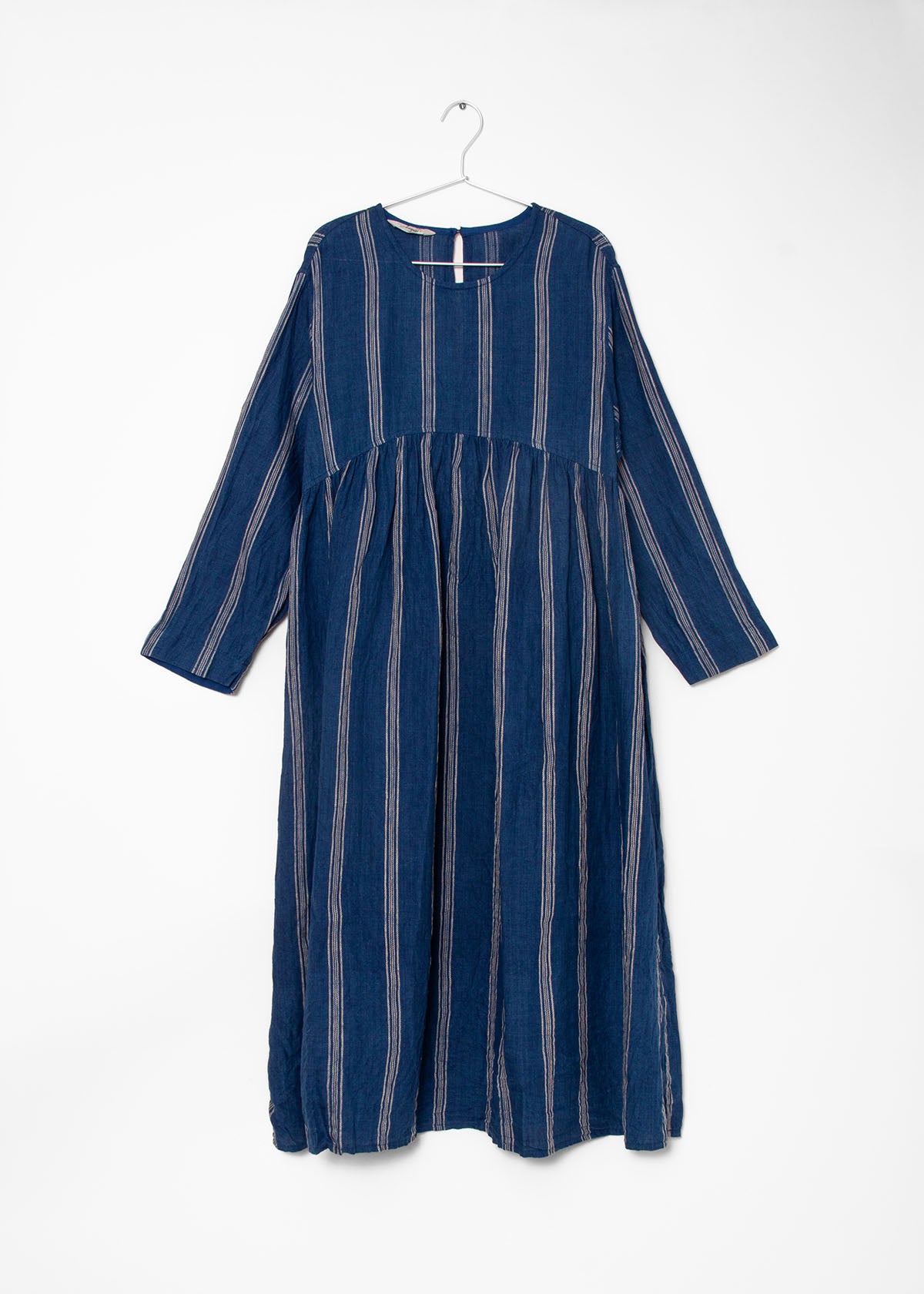 Linen Dobby Stripe Dress by Ichi Antiquites matta