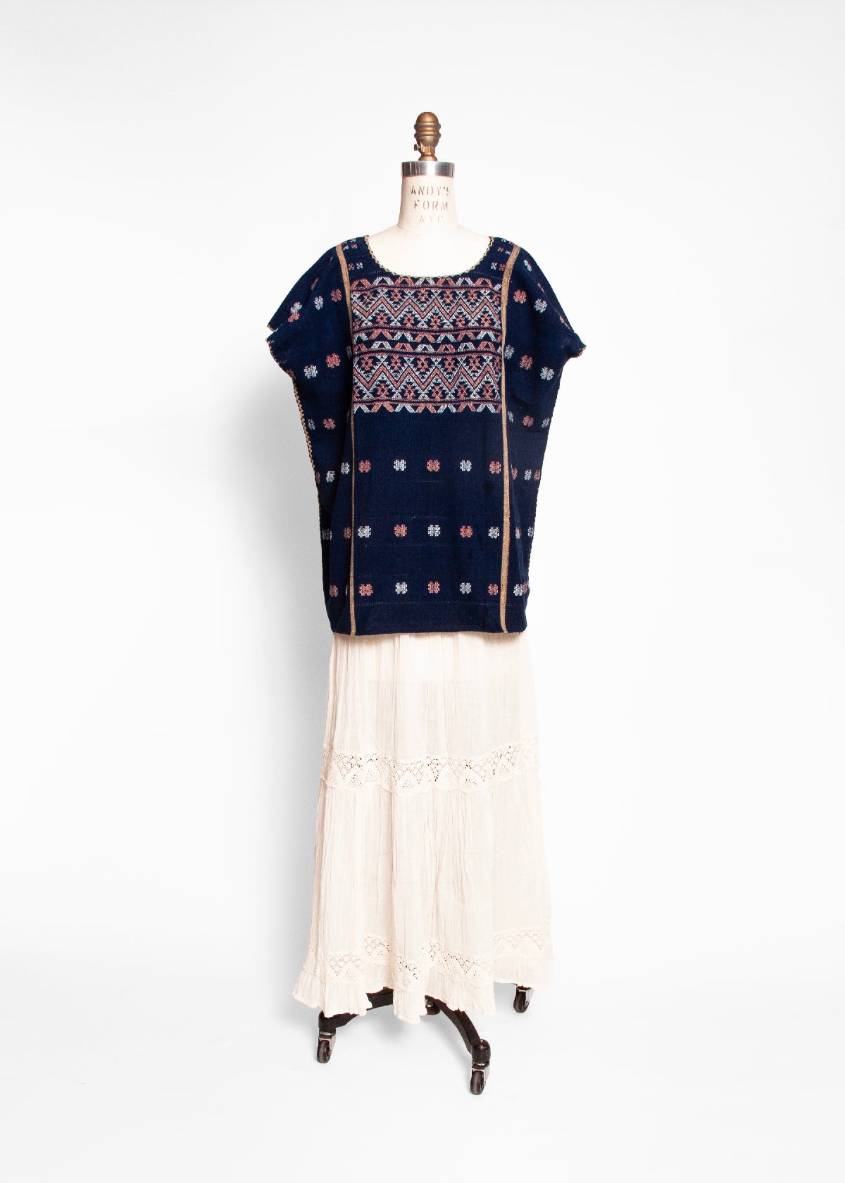 Amuzgo Top Natural Indigo 