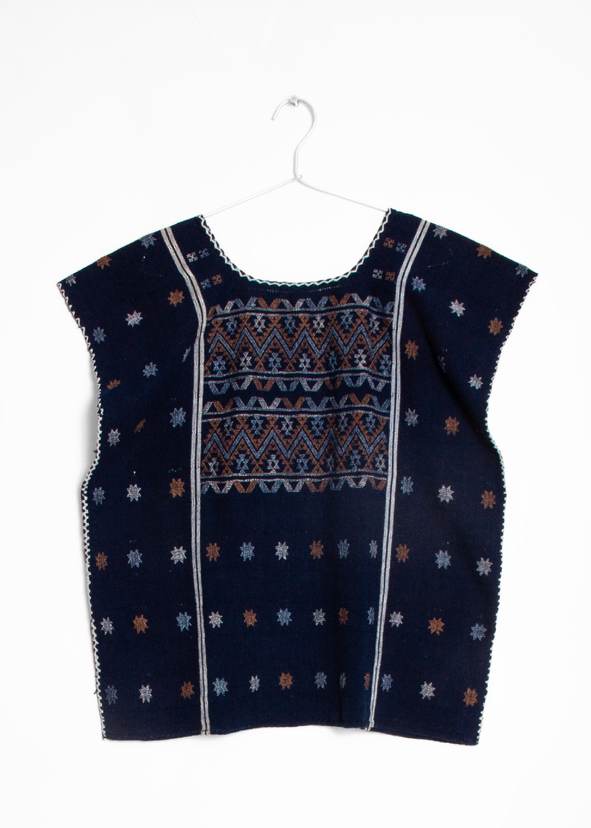 Amuzgo Top Natural Indigo 