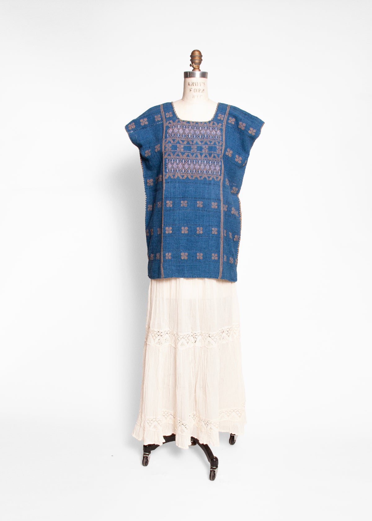 Amuzgo Top Natural Indigo 