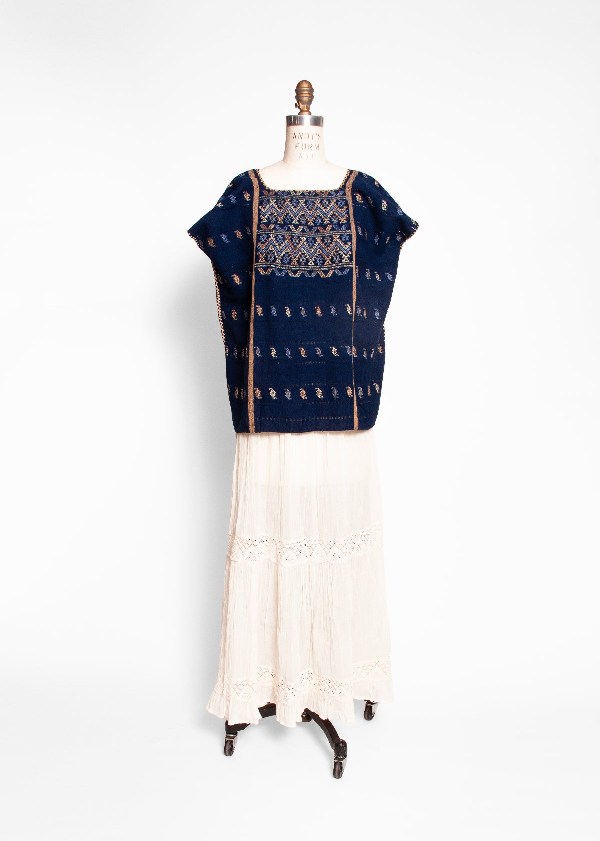 Amuzgo Top Natural Indigo 