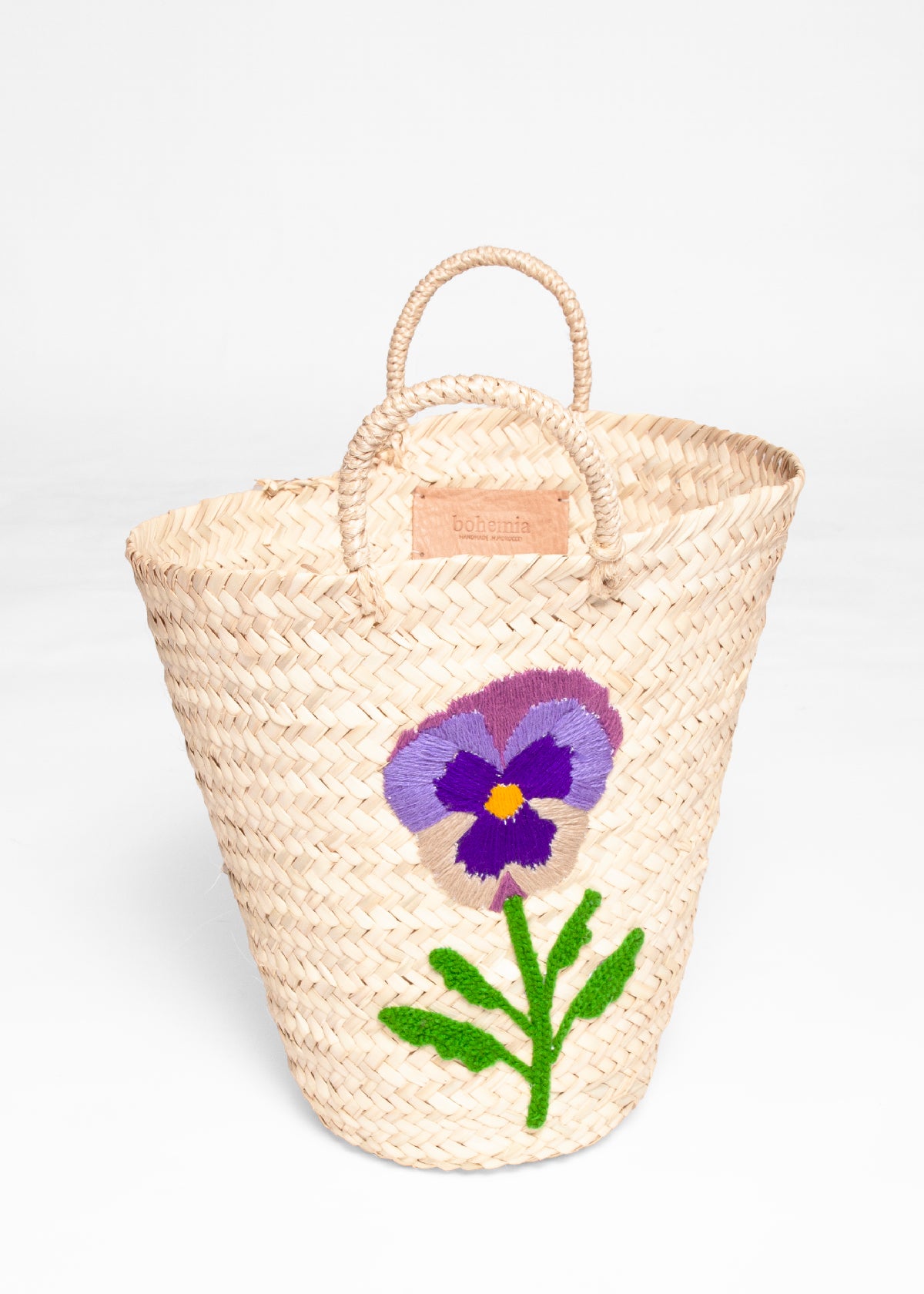 Bohemia Hand Embroidered Basket Small
