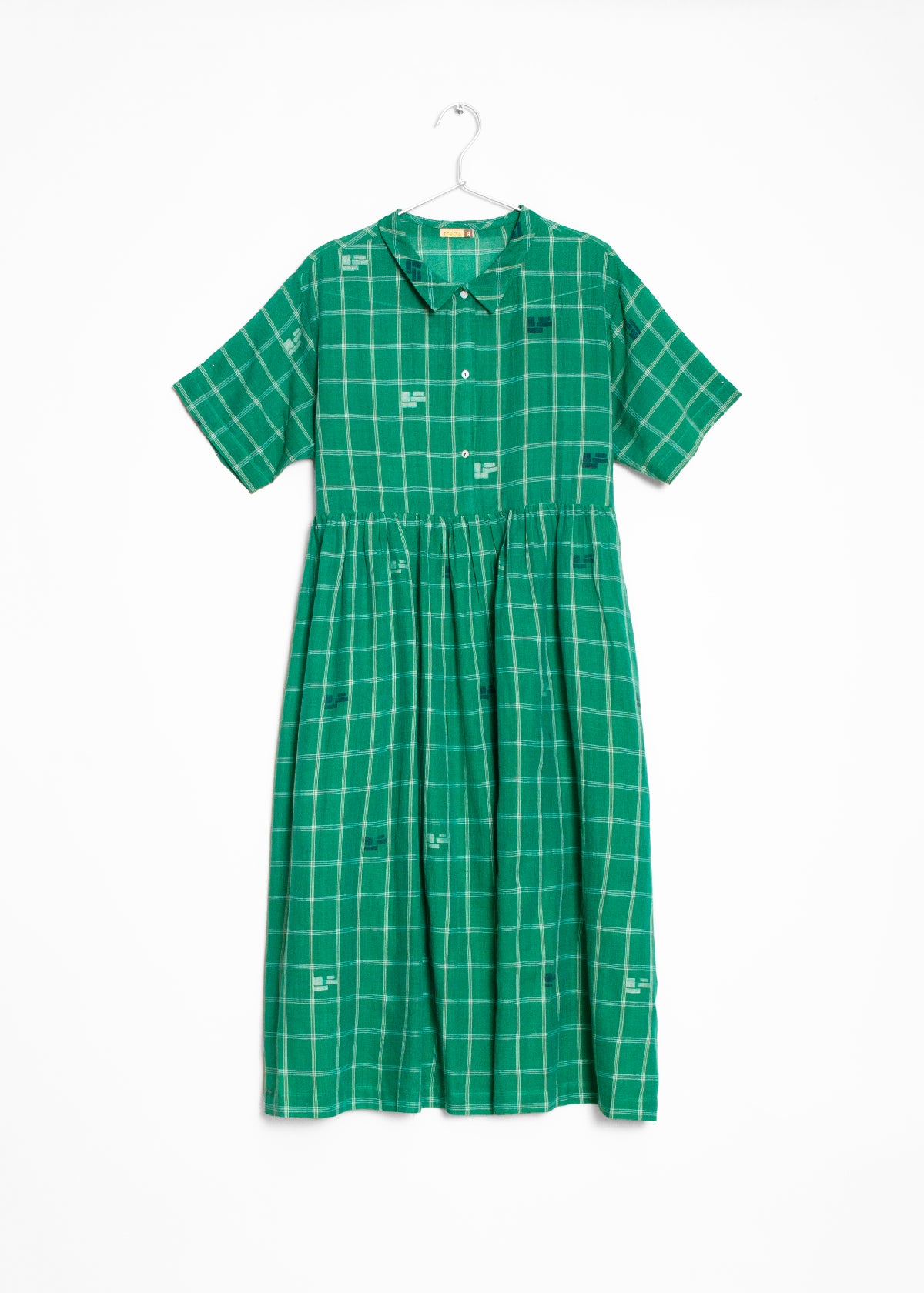 Dora Check Jamdani Dress