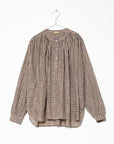 Bheeti Tie Dye Checks Top - Cement