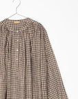 Bheeti Tie Dye Checks Top - Cement