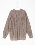 Bheeti Tie Dye Checks Top - Cement