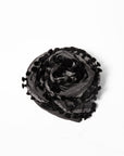 Dupatta Saaf Shiny Pin Stripes - Black