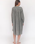 Bheeti Tie Dye Checks Dress - Cement