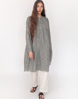Bheeti Tie Dye Checks Dress - Cement