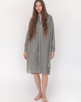 Bheeti Tie Dye Checks Dress - Cement
